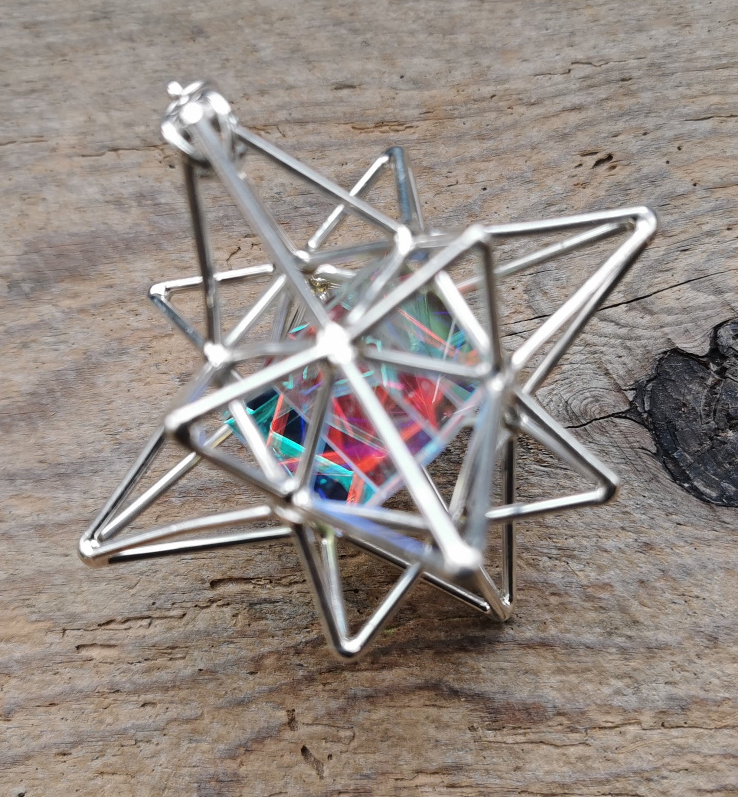 Ref.SP0008 - Heart Star w/ dichroic cube crystal