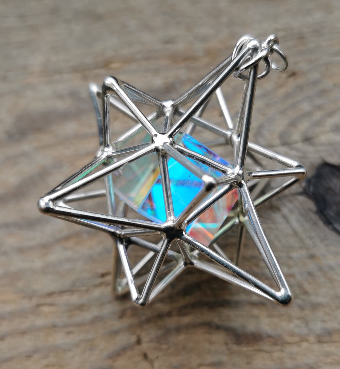 Ref.SP0008 - Heart Star w/ dichroic cube crystal