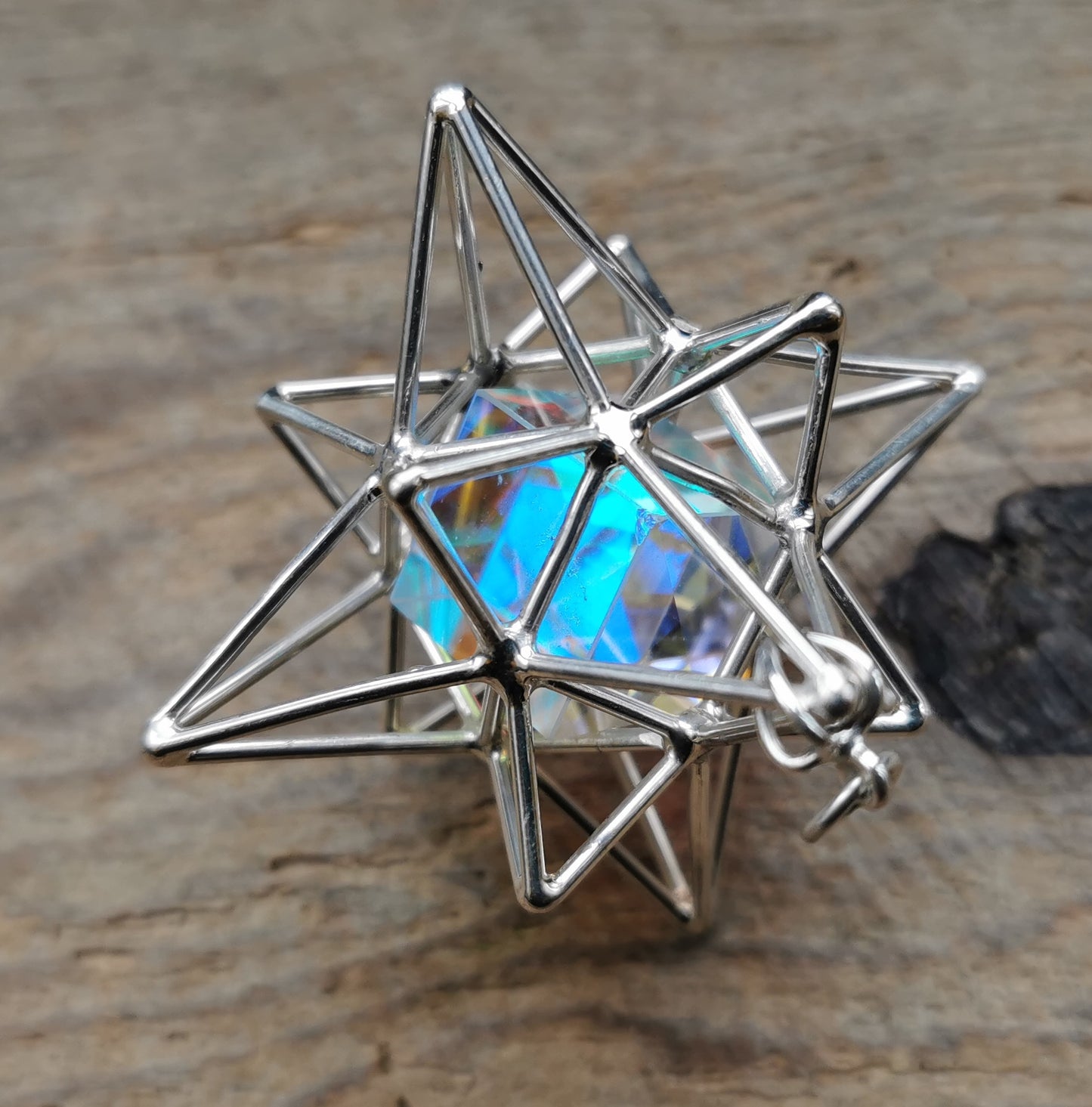 Ref.SP0008 - Heart Star w/ dichroic cube crystal