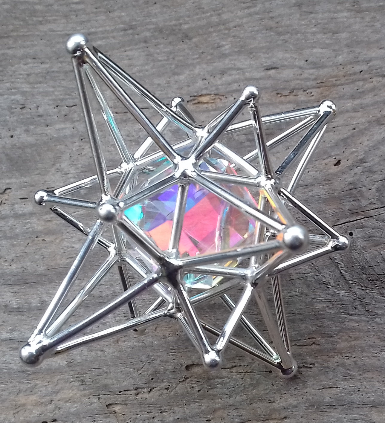 Ref.SP0036 - Heart Star w/ dichroic quartz crystal