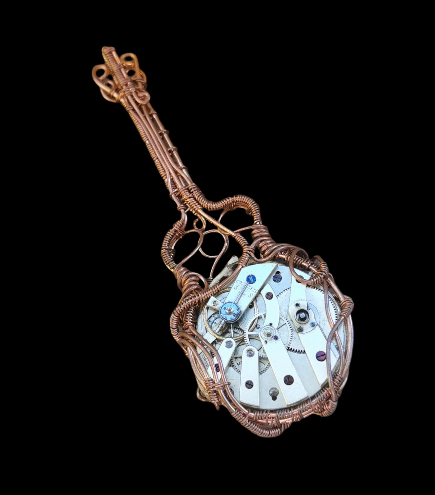 Ref.WW0114 - Guitar with old watch mechanism