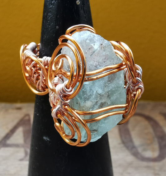 Ref.RG0122 - Wire Wrap Aquamarine