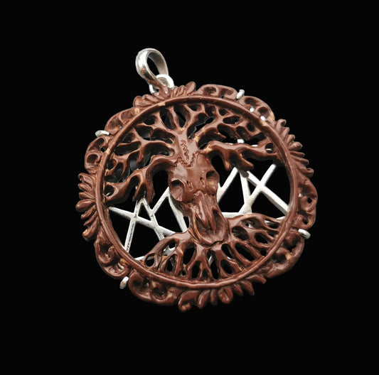 Ref.SM0121 - Enneagram w/ deer skull carving