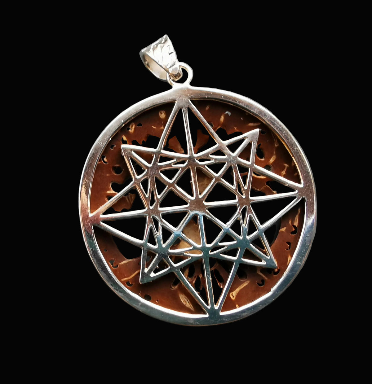 Ref.SM0124 - Heart Star w/ deer skull carving