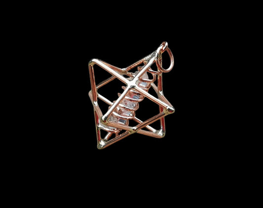Ref.SP0191 - Star Tetrahedron w/quartz in DNA double helix