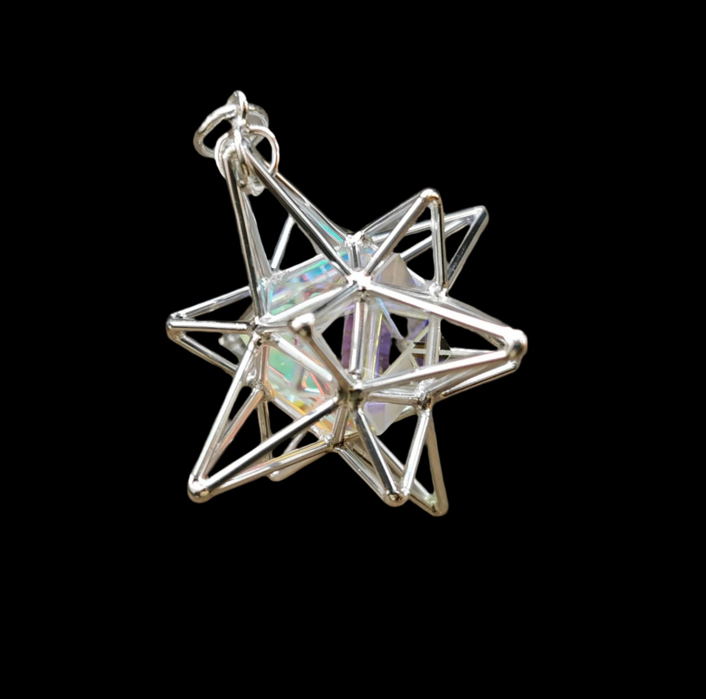 Ref.SP0301 - Heart Star w/ gemstone [dichroic cube]