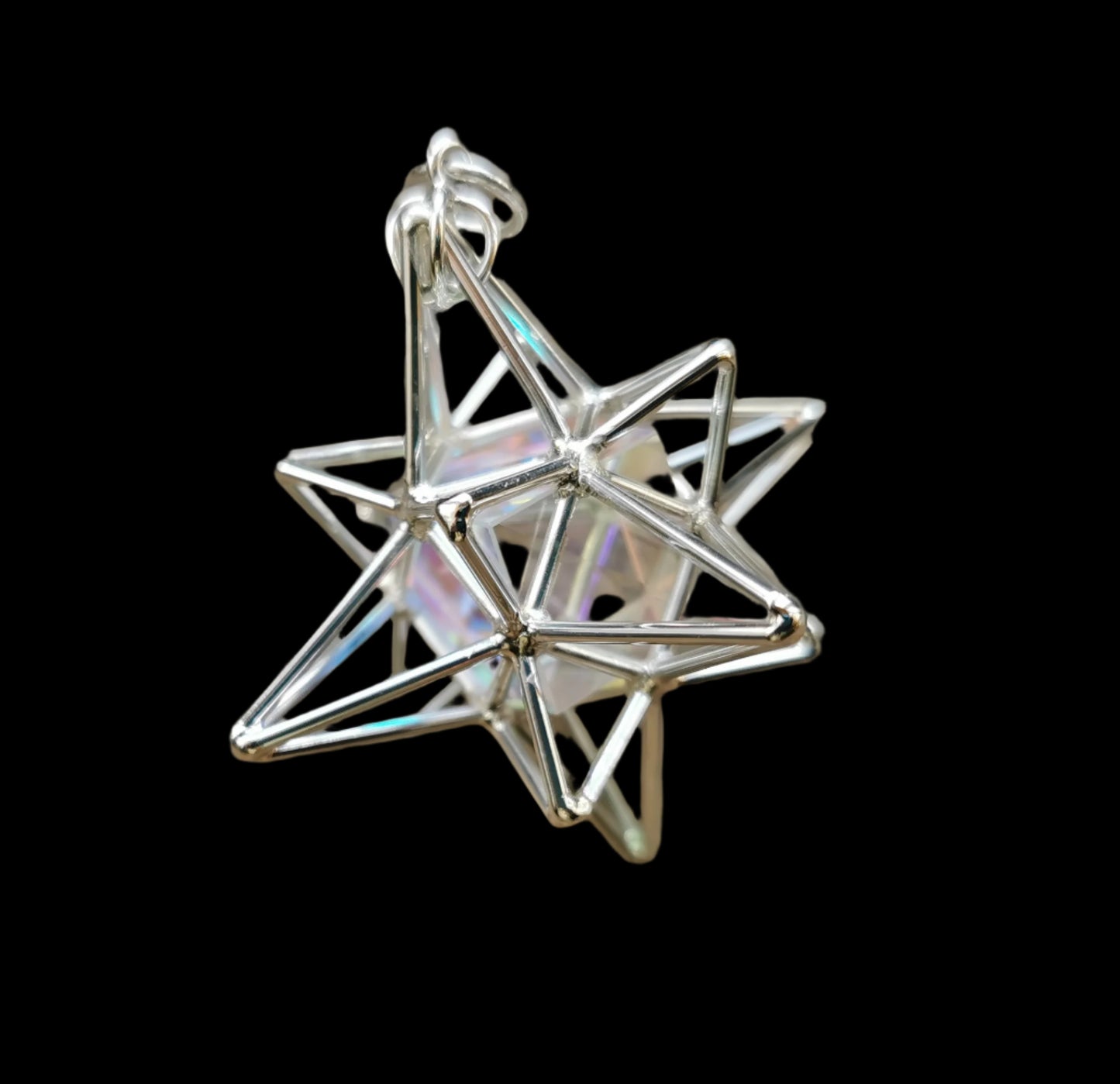 Ref.SP0301 - Heart Star w/ gemstone [dichroic cube]