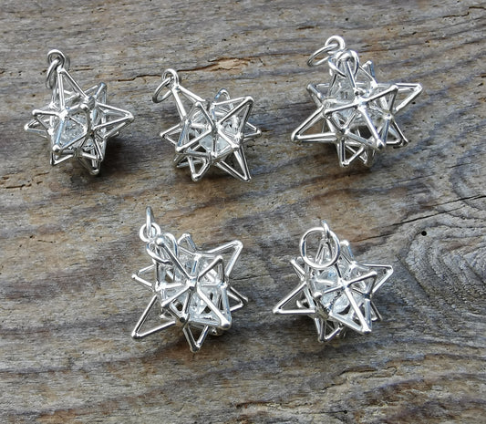 Ref.SP0219 - Heart Star w/ crystal [herkimer]