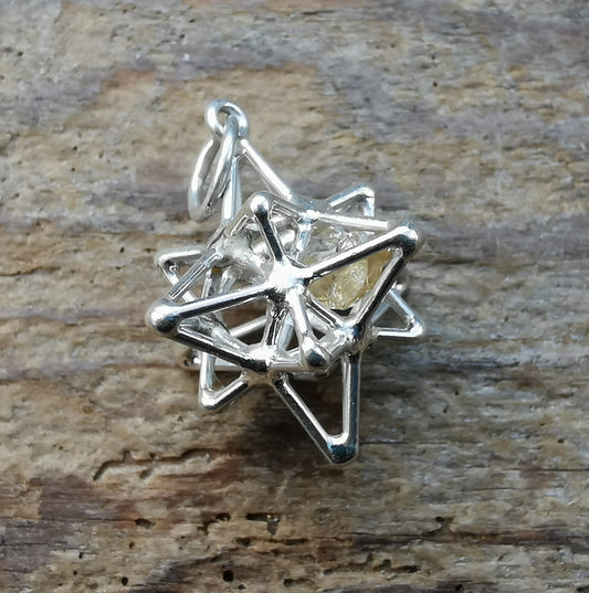Ref.SP0227 - Heart Star w/ crystal [imperial topaz]