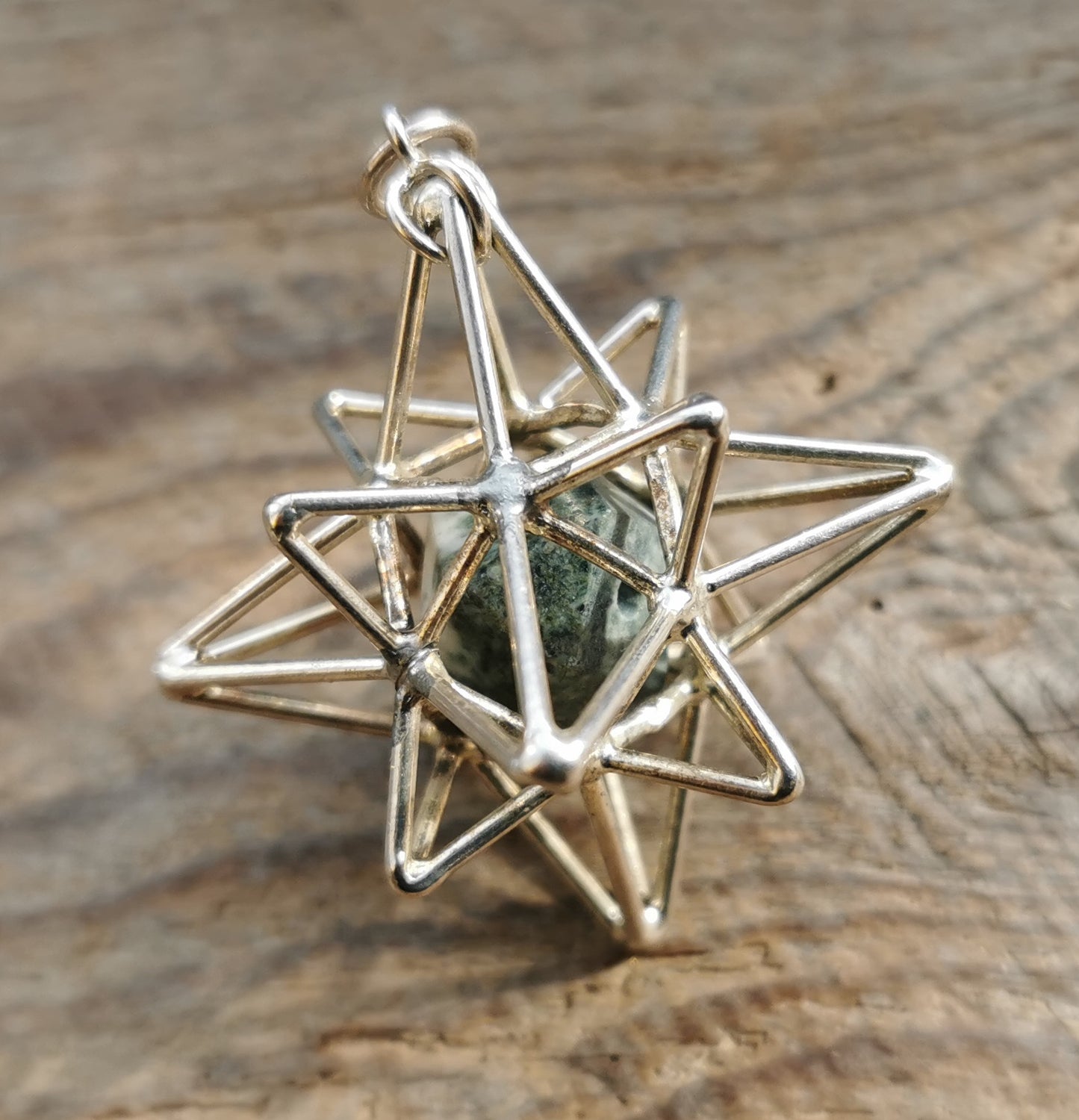 Ref.SP0240 - Heart Star w/ crystal [agate bead]