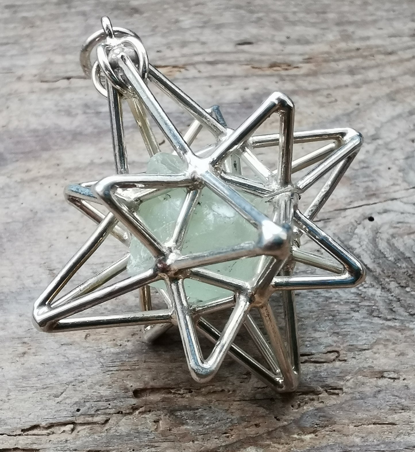 Ref.SP0260 - Heart Star w/ crystal [fluorite]