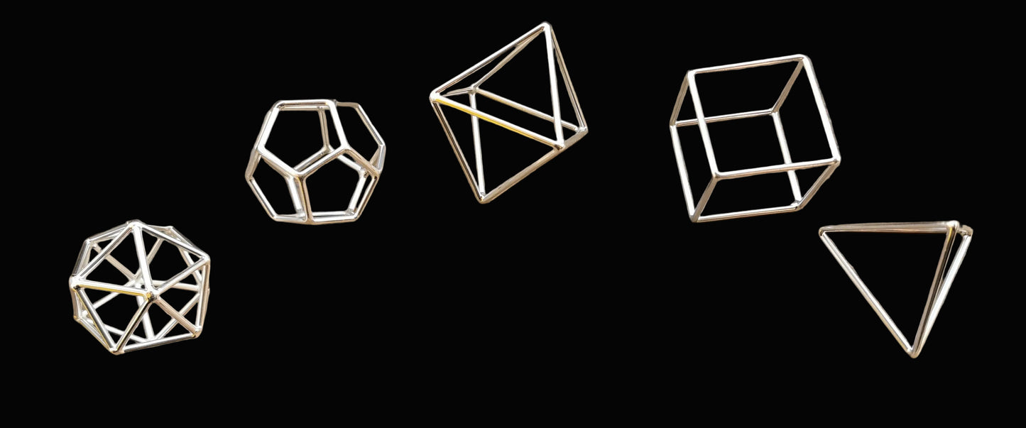 Ref.SZ0158 - Silver Platonic Solids