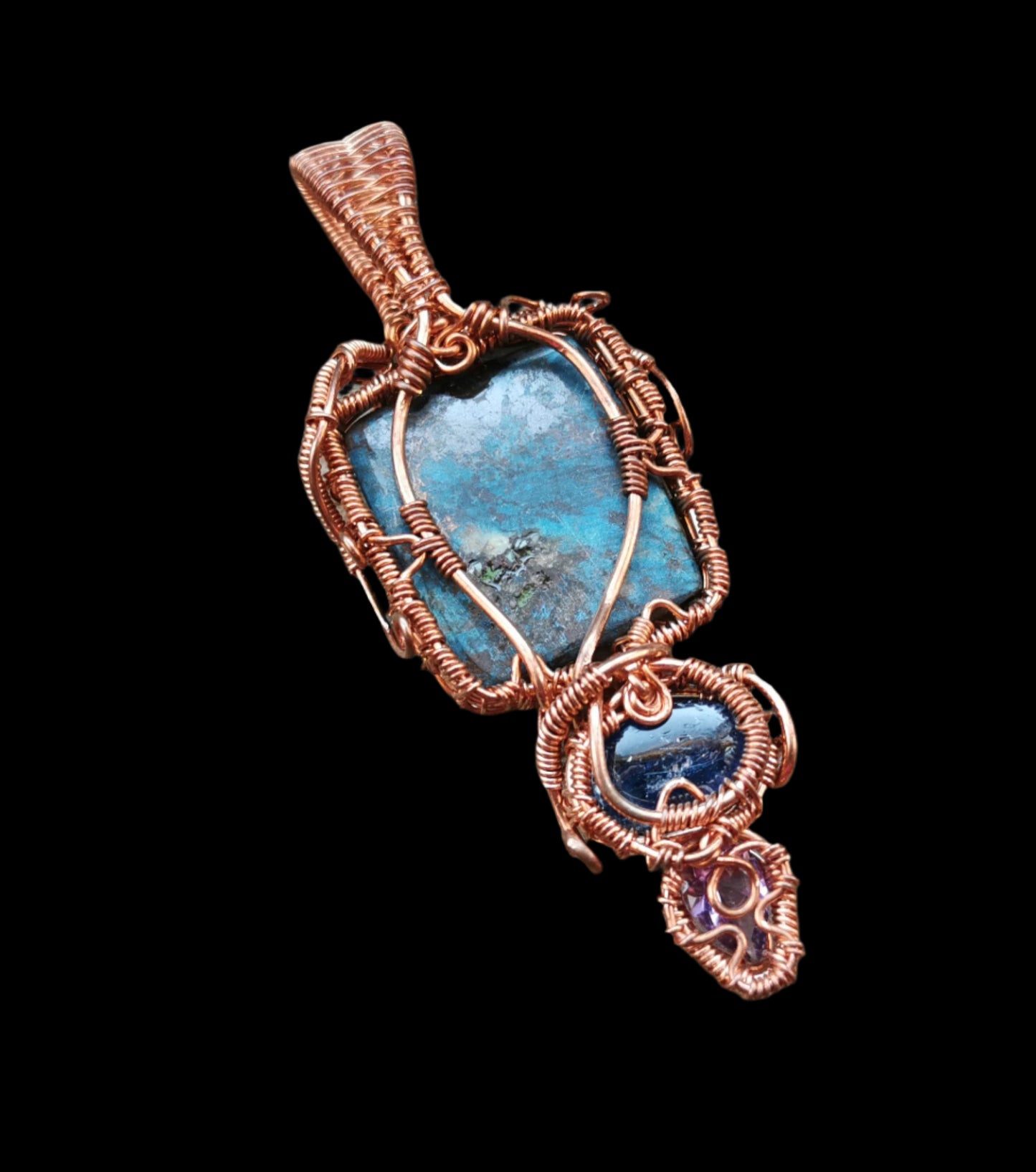 Ref.WW0064 - Azurite/Kyanite/amethyst