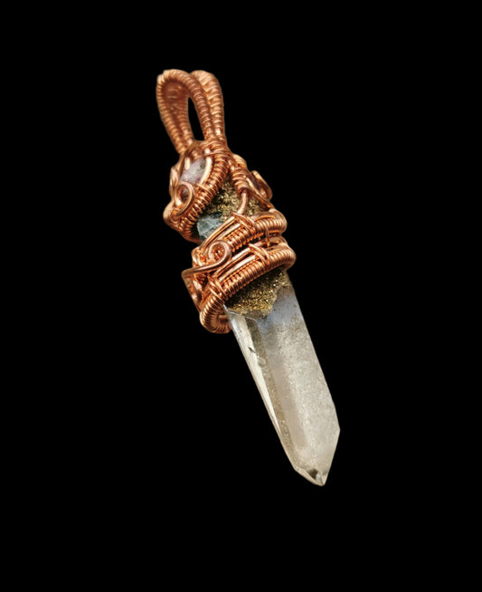 Ref.WW0081 - Amethyst/tourmaline/laser quartz