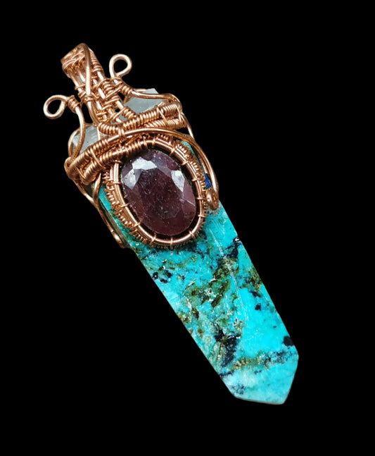 Ref.WW0105 - Azurite/ruby/aquamarine