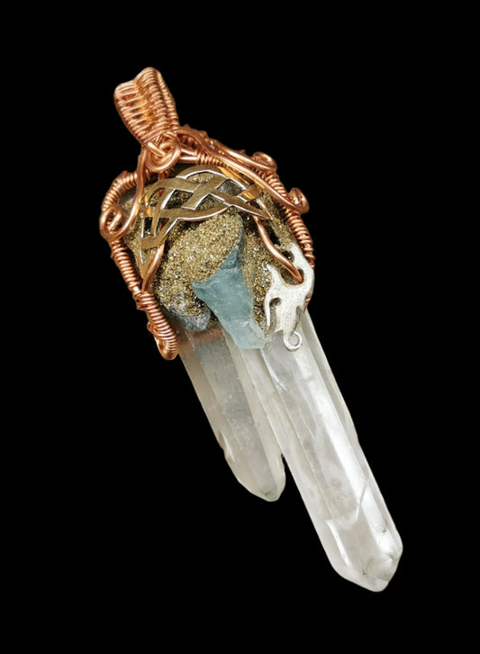Ref.WW0107 - Aquamarine/laser quartz