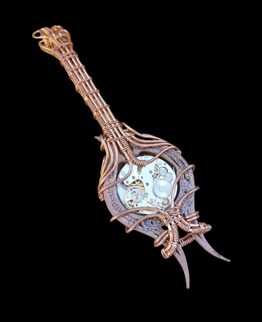Ref.WW0113 - Guitar with old watch mechanism