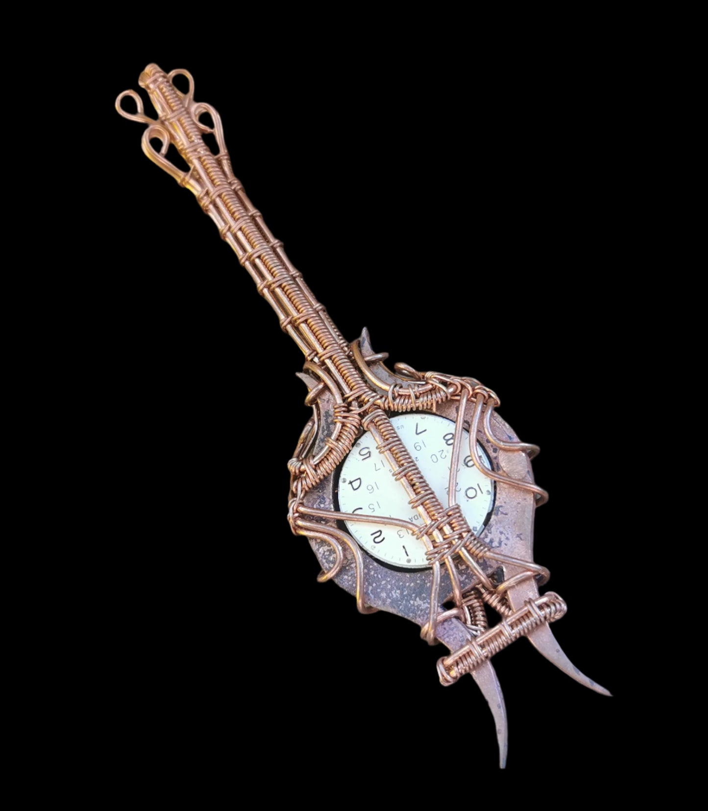 Ref.WW0113 - Guitar with old watch mechanism