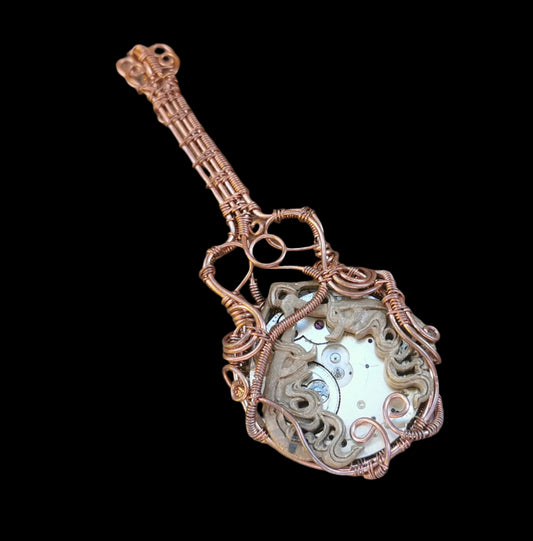 Ref.WW0114 - Guitar with old watch mechanism