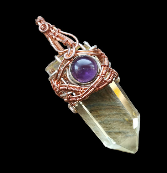 Ref.WW0120 - Green quartz, amethyst