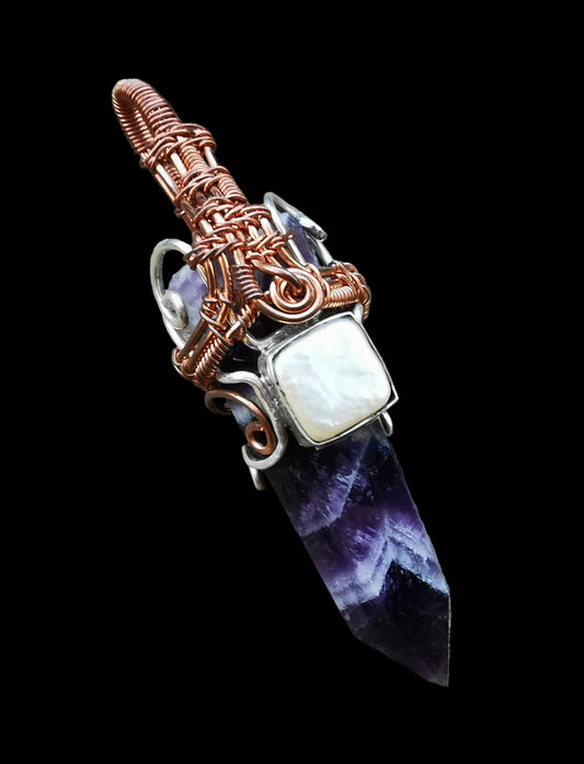 Ref.WW0124 - Chevron amethyst, pearl