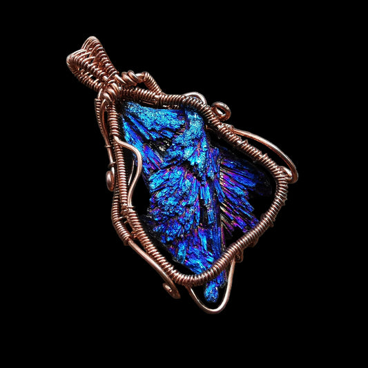 Ref.WW0127 - Black kyanite w/titanium plating